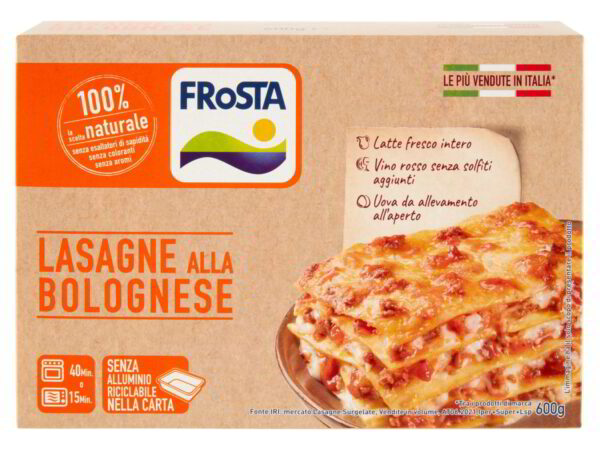 LASAGNE ALLA BOLOGNESE FROSTA GR.600