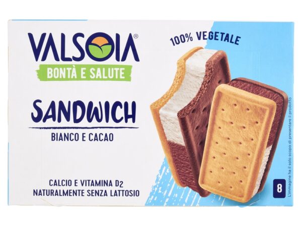 SANDWICH BIANCO E CACAO VALSOIA 8PZ