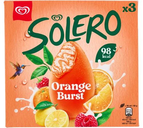 SOLERO ORANGE BURST ALGIDA 3PZ